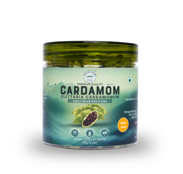 Green Cardamom Pods | Premium 7mm+ Bold Whole Pods | 150g